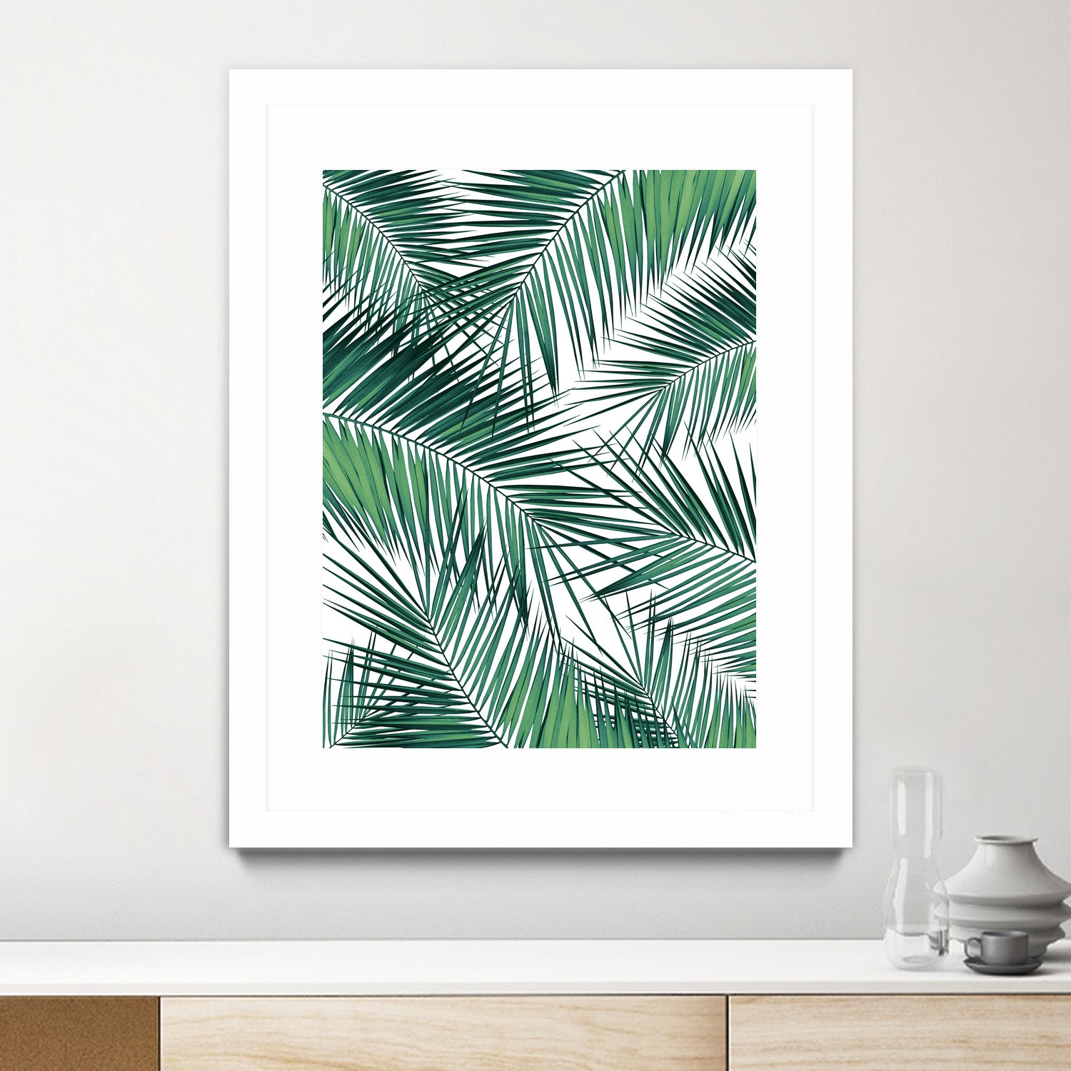 Palm Leaves - Green Cali Vibes #2 #tropical #decor #art by Anita & Bella Jantz on GIANT ART - green photo illustration