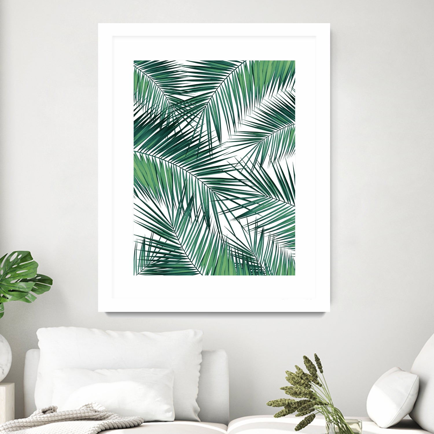 Palm Leaves - Green Cali Vibes #2 #tropical #decor #art by Anita & Bella Jantz on GIANT ART - green photo illustration