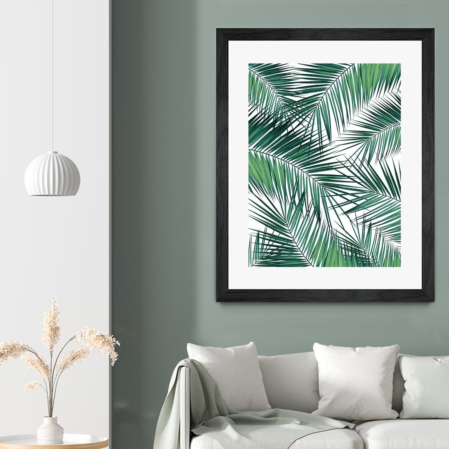 Palm Leaves - Green Cali Vibes #2 #tropical #decor #art by Anita & Bella Jantz on GIANT ART - green photo illustration