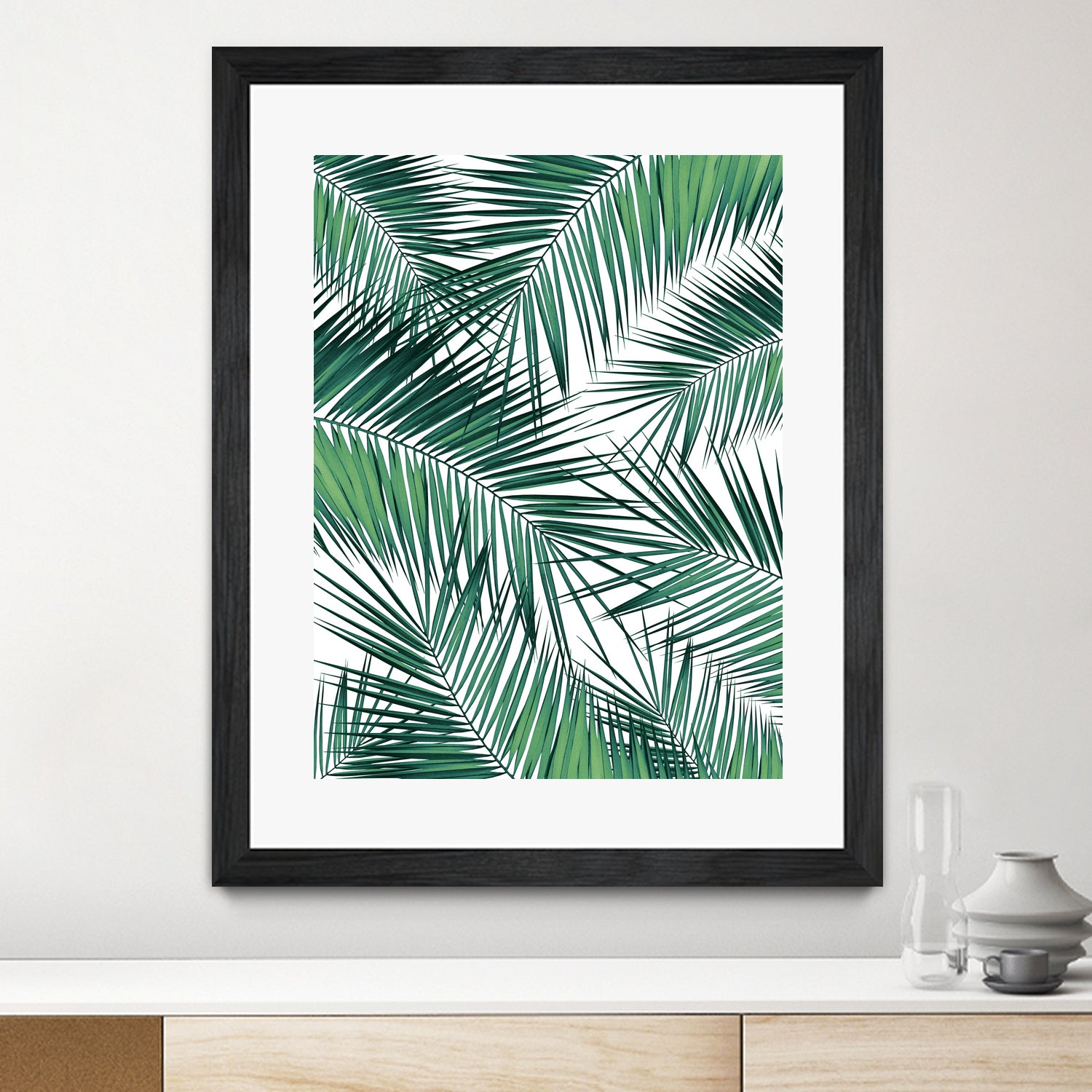 Palm Leaves - Green Cali Vibes #2 #tropical #decor #art by Anita & Bella Jantz on GIANT ART - green photo illustration