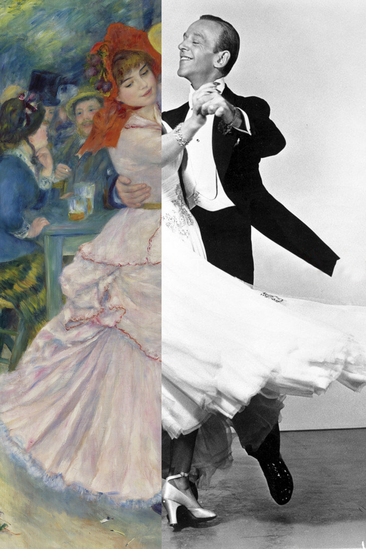 Renoir's Dance at Bougival & Fred Astaire by Luigi Tarini on GIANT ART - gray photo manipulation