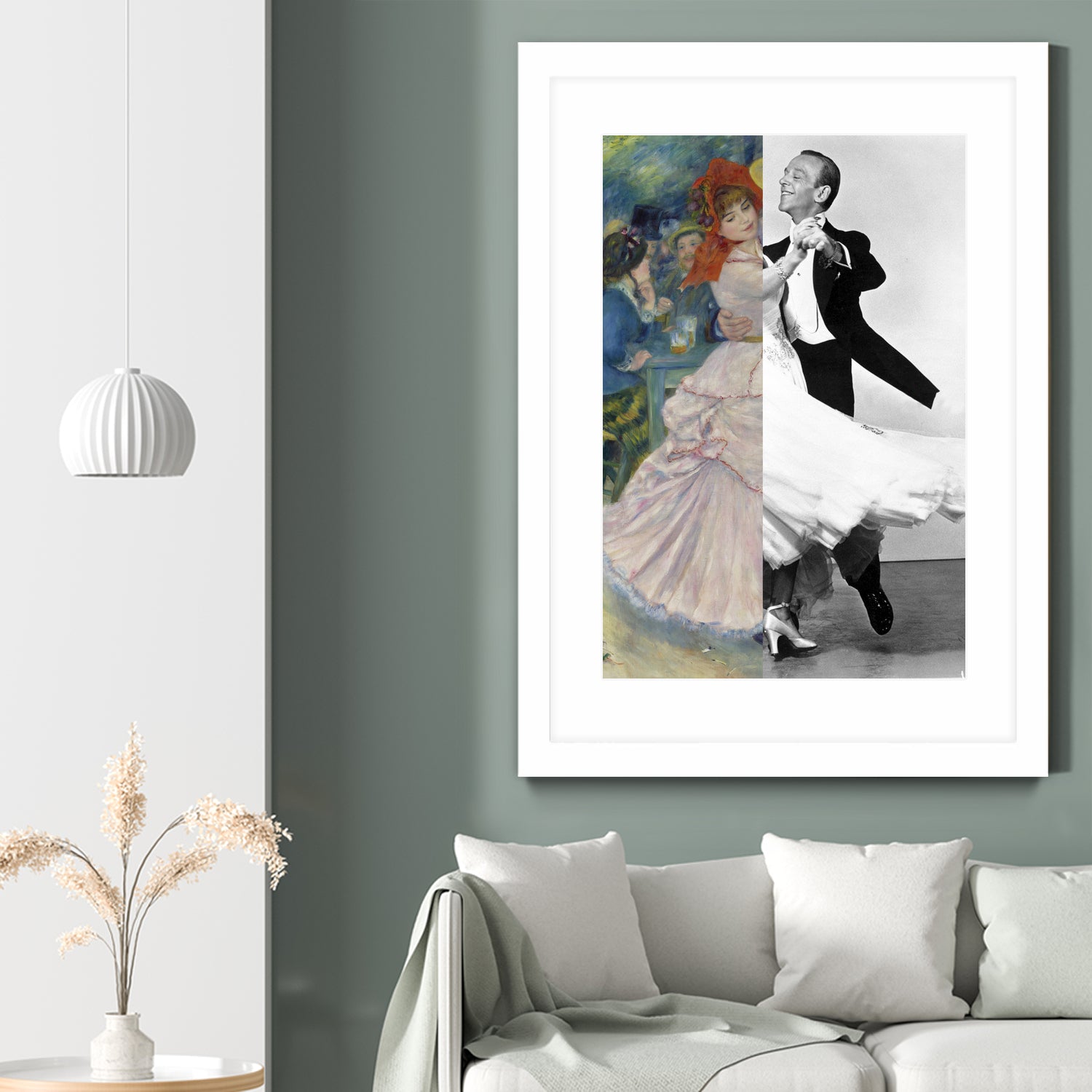 Renoir's Dance at Bougival & Fred Astaire by Luigi Tarini on GIANT ART - gray photo manipulation