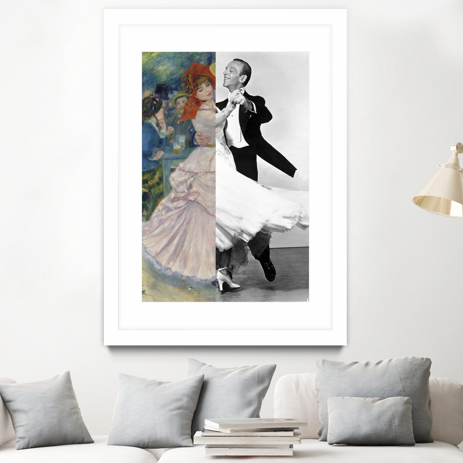 Renoir's Dance at Bougival & Fred Astaire by Luigi Tarini on GIANT ART - gray photo manipulation