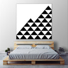 Abstract geometric pattern - black and white. by Keren Shiker on GIANT ART - black digital painting