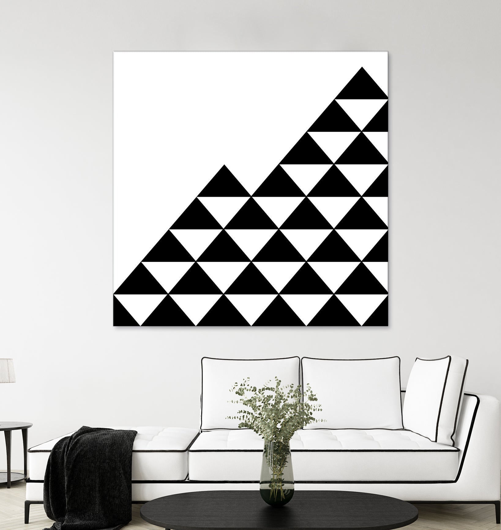 Abstract geometric pattern - black and white. by Keren Shiker on GIANT ART - black digital painting