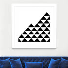 Abstract geometric pattern - black and white. by Keren Shiker on GIANT ART - black digital painting