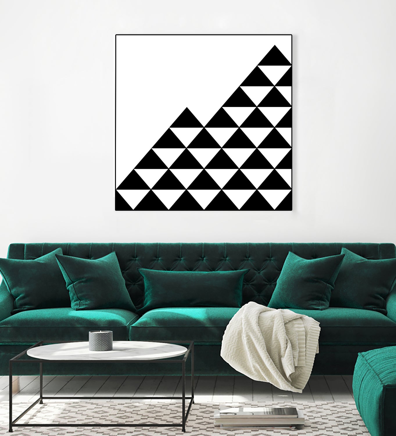 Abstract geometric pattern - black and white. by Keren Shiker on GIANT ART - black digital painting