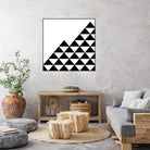 Abstract geometric pattern - black and white. by Keren Shiker on GIANT ART - black digital painting