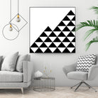 Abstract geometric pattern - black and white. by Keren Shiker on GIANT ART - black digital painting