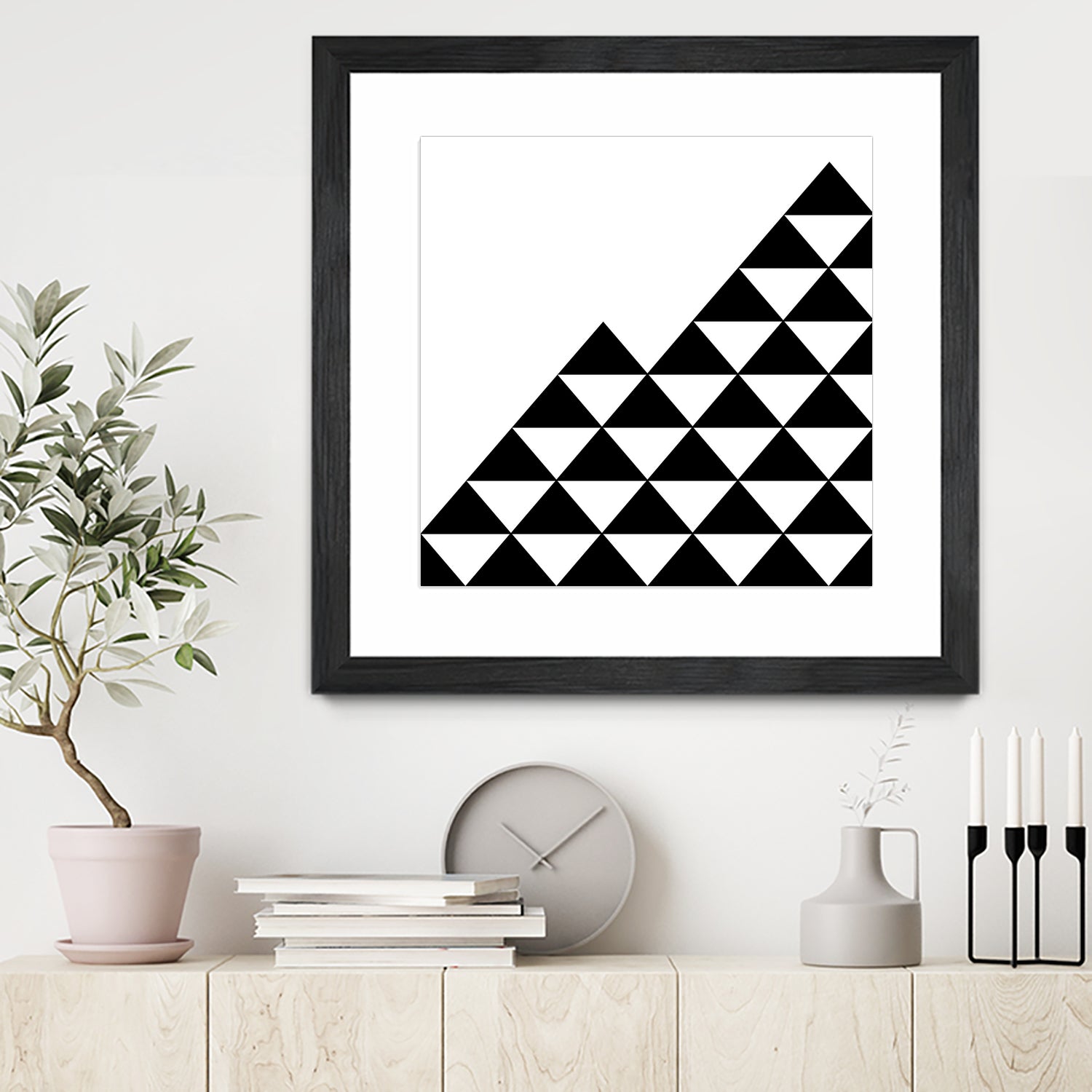 Abstract geometric pattern - black and white. by Keren Shiker on GIANT ART - black digital painting