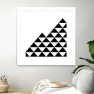 Abstract geometric pattern - black and white. by Keren Shiker on GIANT ART - black digital painting