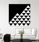 Abstract geometric pattern - black and white. by Keren Shiker on GIANT ART - black digital painting