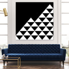 Abstract geometric pattern - black and white. by Keren Shiker on GIANT ART - black digital painting