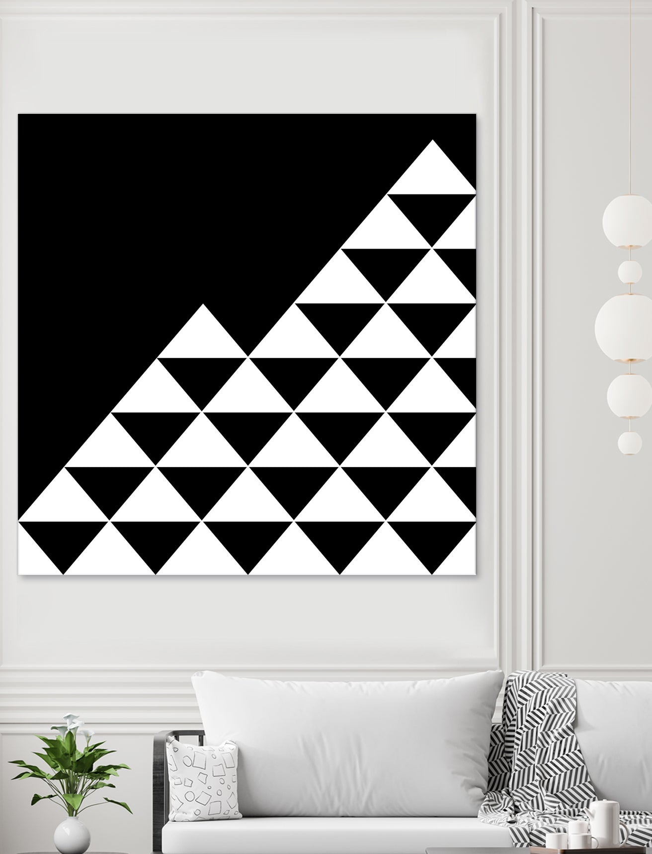 Abstract geometric pattern - black and white. by Keren Shiker on GIANT ART - black digital painting