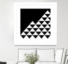 Abstract geometric pattern - black and white. by Keren Shiker on GIANT ART - black digital painting