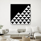 Abstract geometric pattern - black and white. by Keren Shiker on GIANT ART - black digital painting