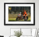 Motorcycle lover by jerome peloso on GIANT ART - orange digital painting