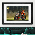 Motorcycle lover by jerome peloso on GIANT ART - orange digital painting