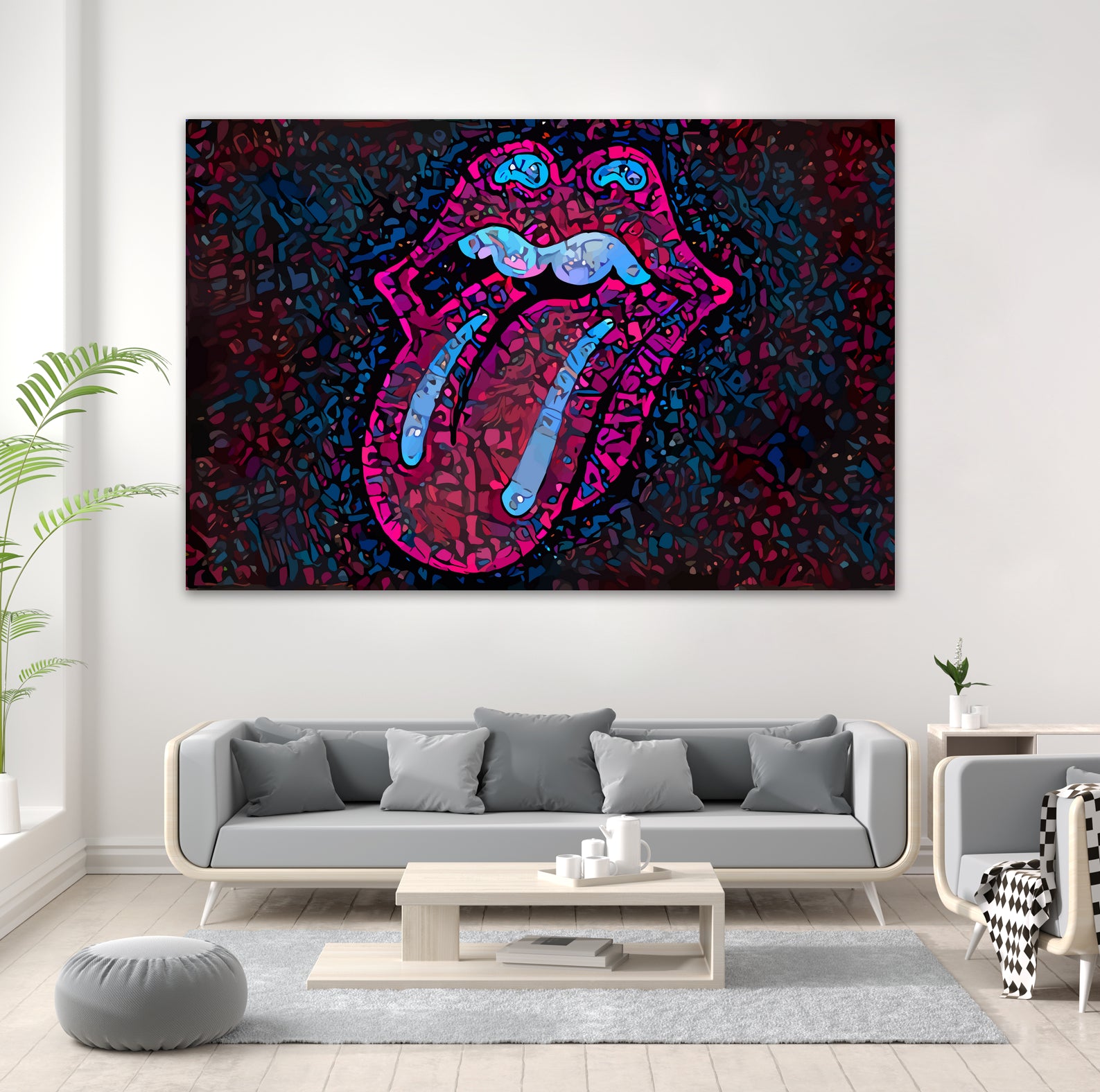 Rolling Sweet Mouth by Christian Velazquez on GIANT ART - pink digital painting