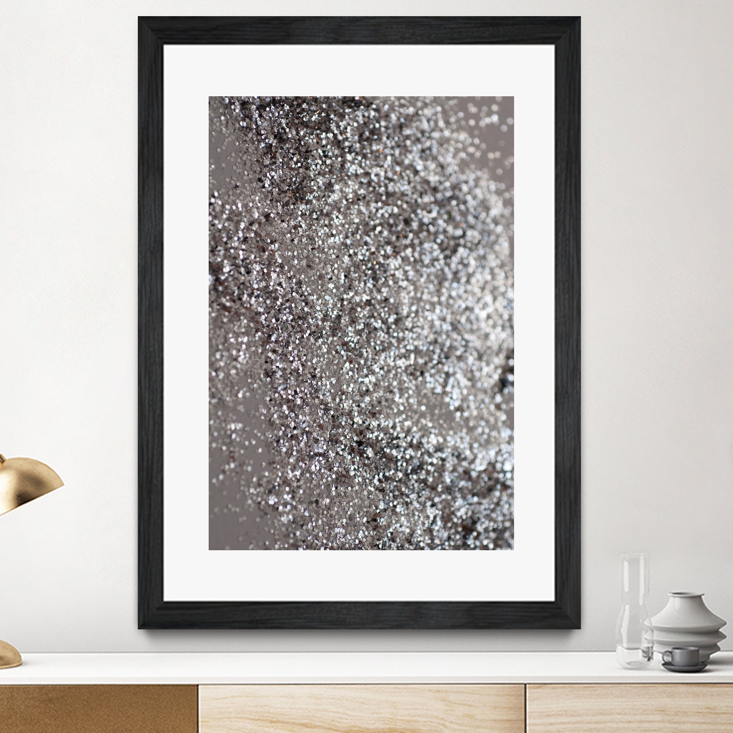 Sparkling SILVER Lady Glitter #1 #decor #art by Anita & Bella Jantz on GIANT ART - gray photo manipulation