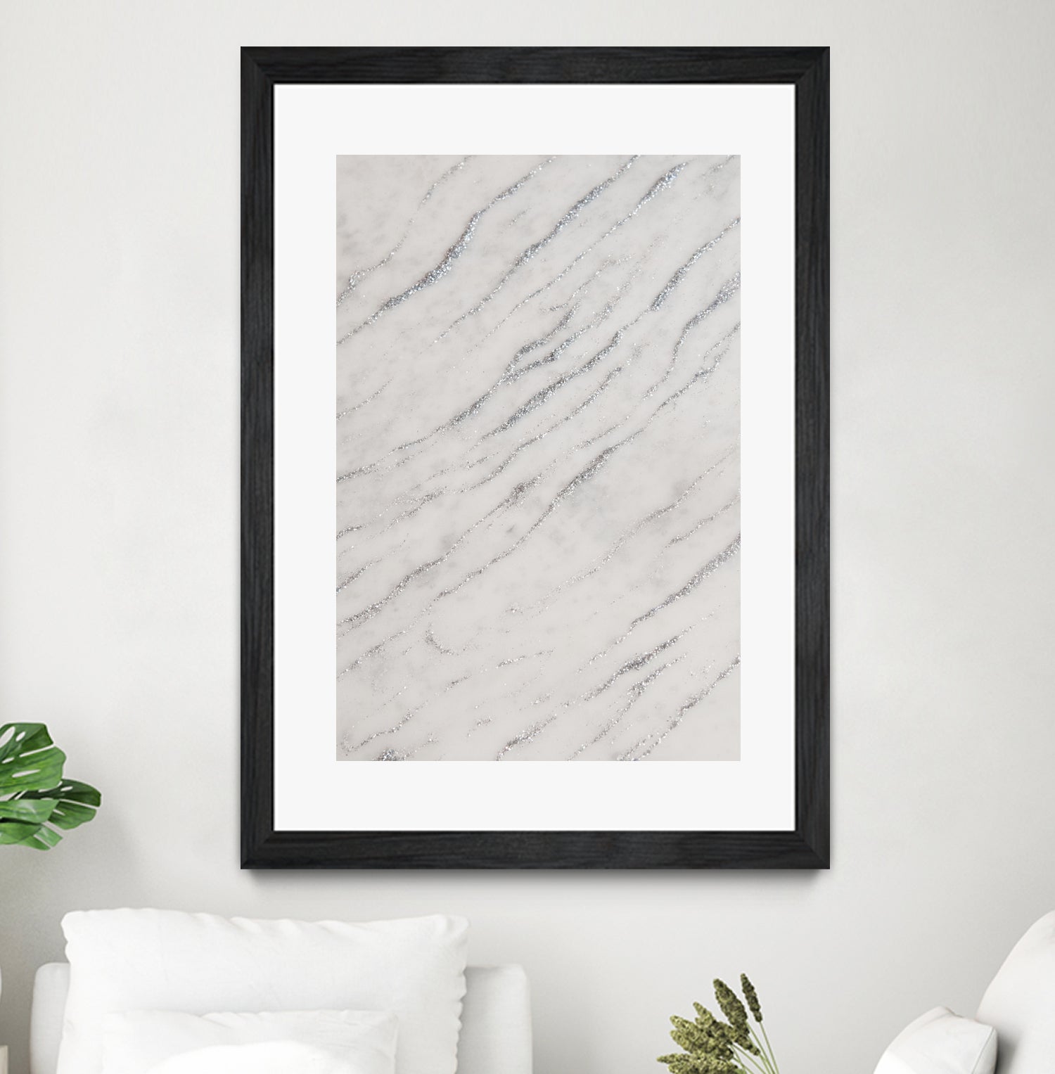 Marble Silver Glitter Glam #1 #shiny #gem #decor #art by Anita & Bella Jantz on GIANT ART - gray photo illustration