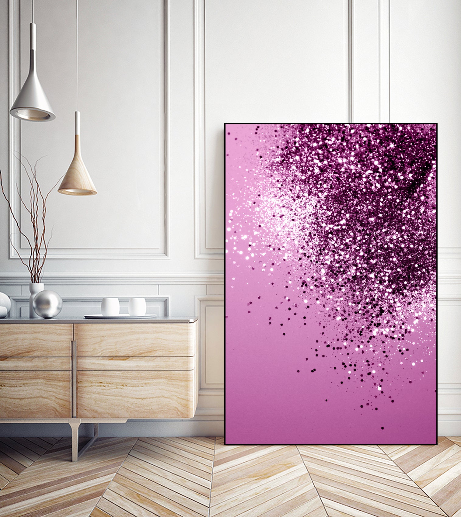 Sparkling Pink Lady Glitter #1 #shiny #decor #art by Anita & Bella Jantz on GIANT ART - pink photo manipulation