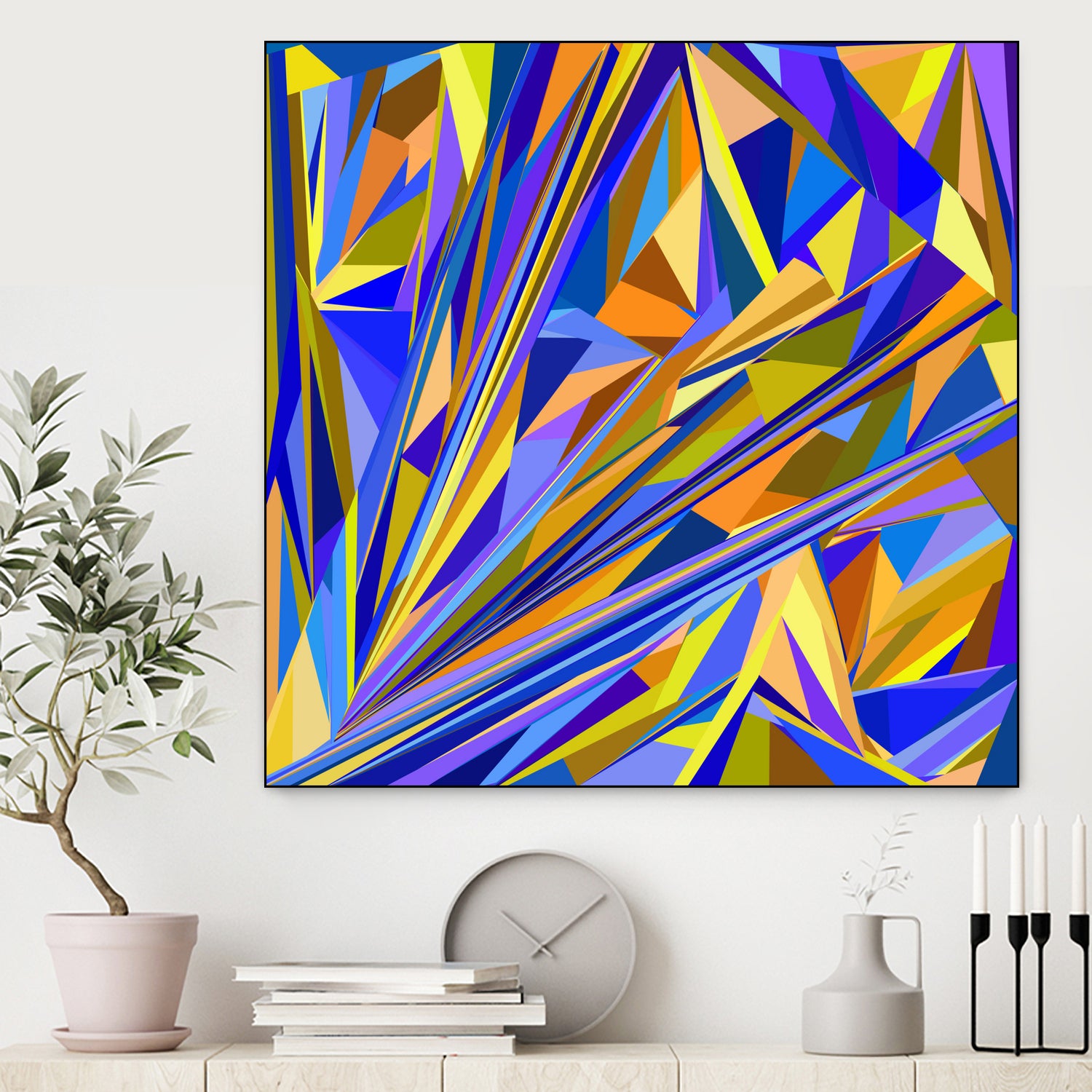 Kandinsky geometry by Dmitry Chernov on GIANT ART - orange digital drawing