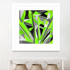 Grey-light-green geometry by Dmitry Chernov on GIANT ART - green digital painting