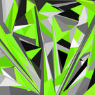 Grey-light-green geometry by Dmitry Chernov on GIANT ART - green digital painting