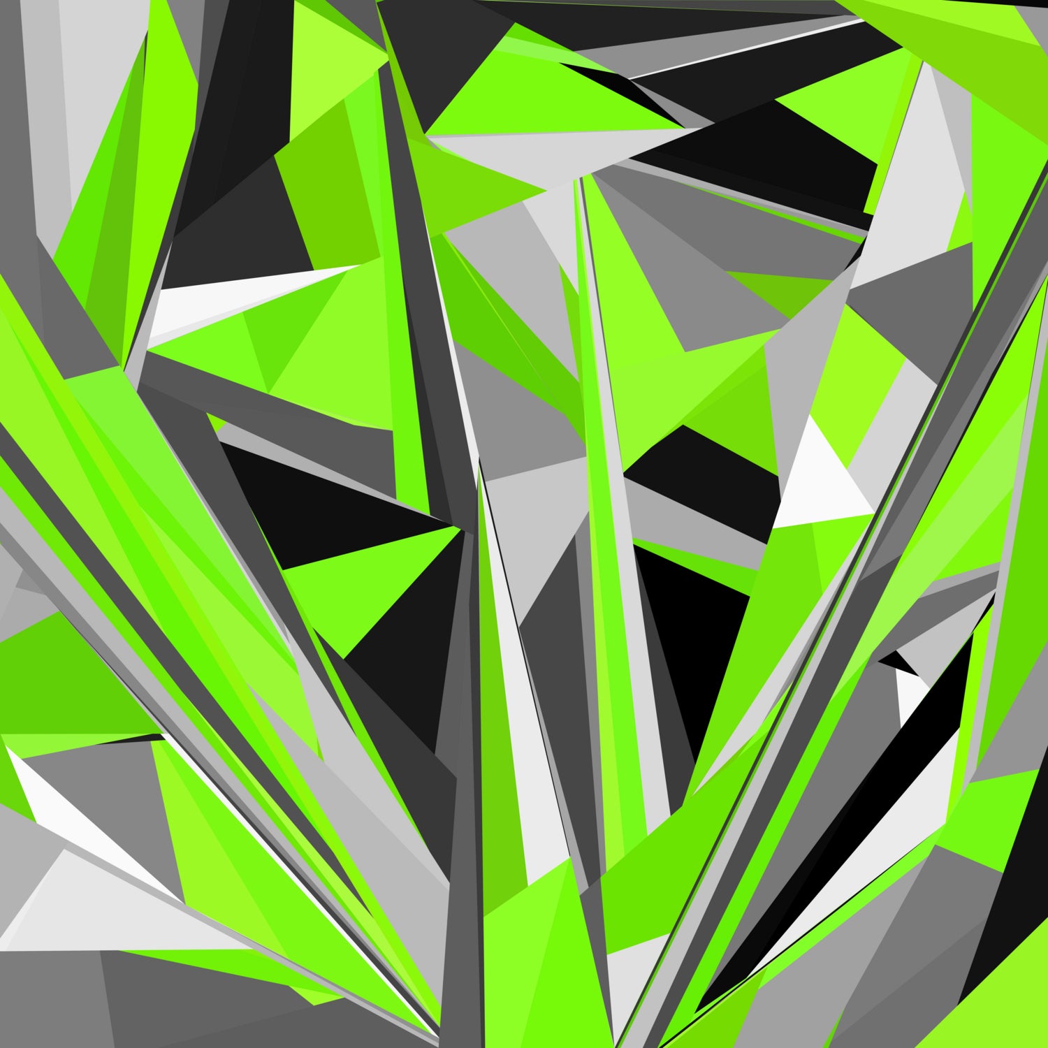 Grey-light-green geometry by Dmitry Chernov on GIANT ART - green digital painting