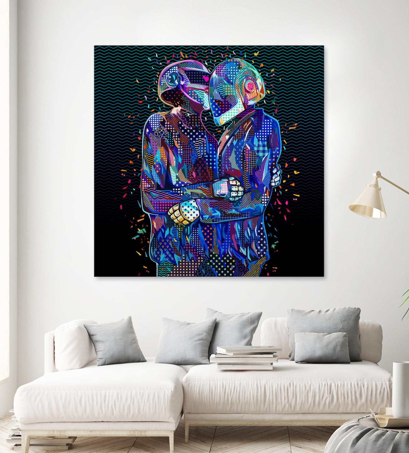 Pop Daft Punk by Alessandro Pautasso on GIANT ART - black digital painting