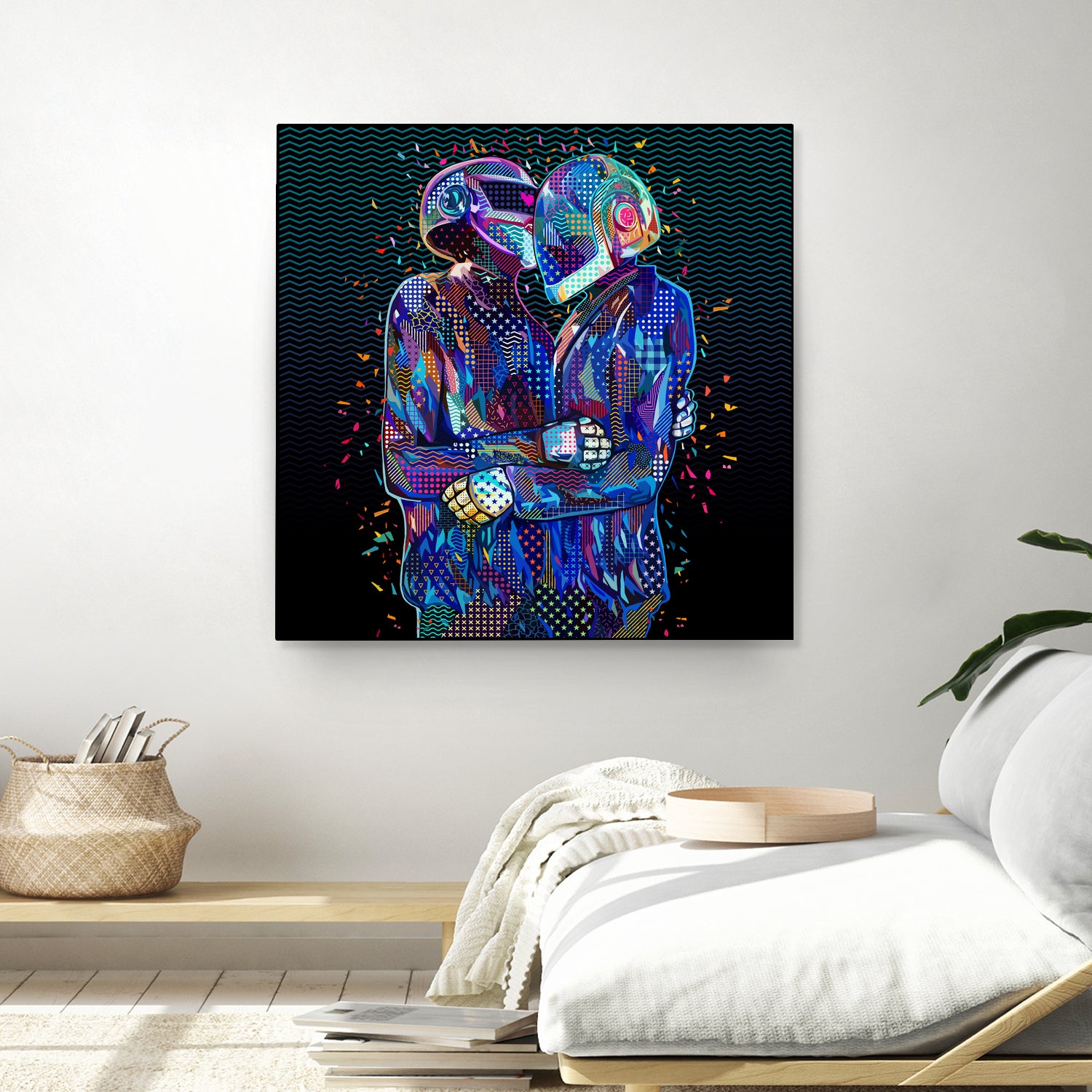 Pop Daft Punk by Alessandro Pautasso on GIANT ART - black digital painting