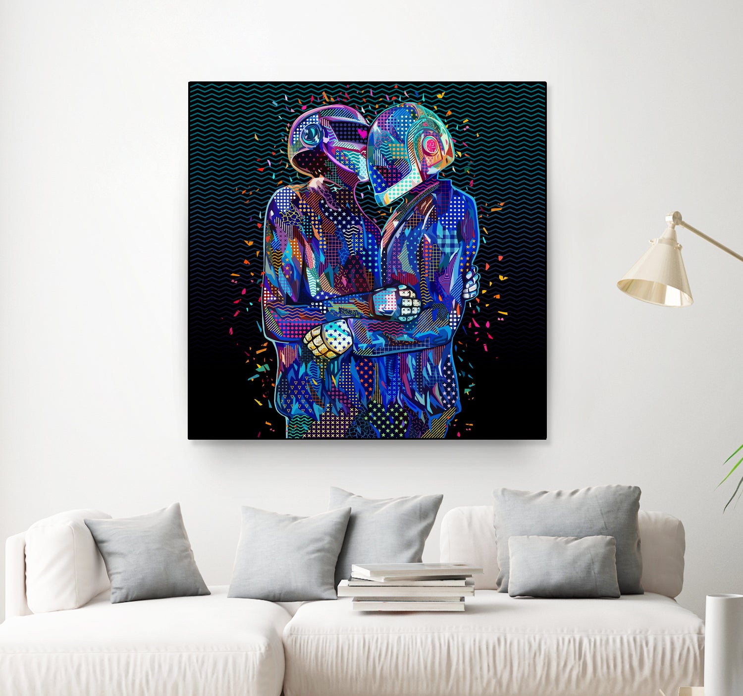 Pop Daft Punk by Alessandro Pautasso on GIANT ART - black digital painting