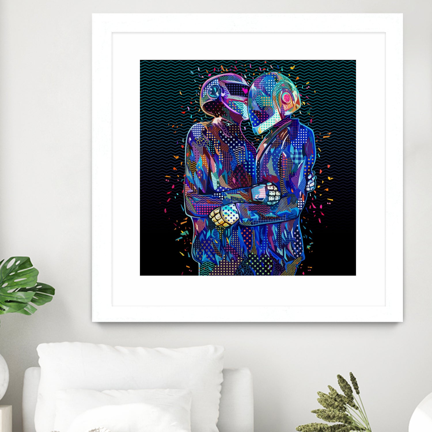 Pop Daft Punk by Alessandro Pautasso on GIANT ART - black digital painting