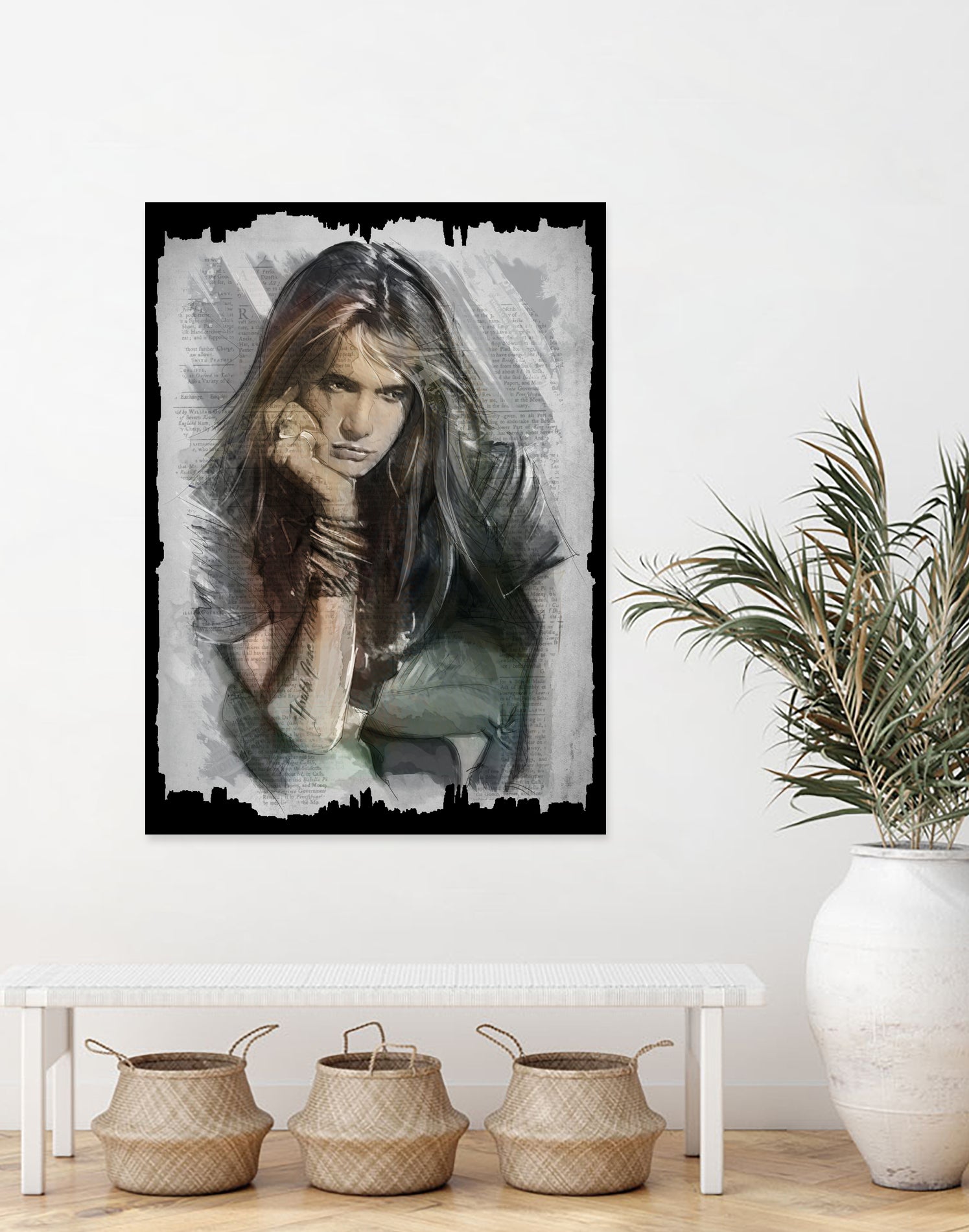 Sebastian Bach - Skid Row by Claudio Tosi on GIANT ART - blue digital painting
