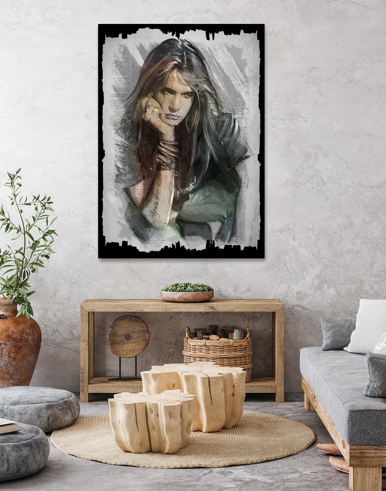 Sebastian Bach - Skid Row by Claudio Tosi on GIANT ART - blue digital painting