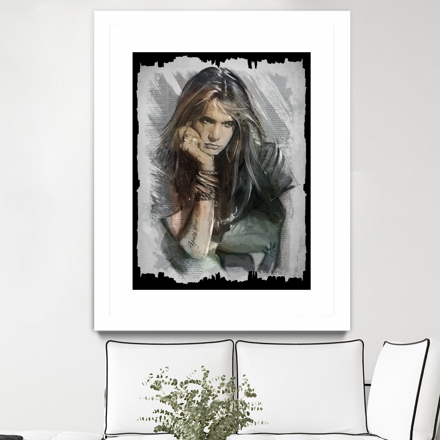 Sebastian Bach - Skid Row by Claudio Tosi on GIANT ART - blue digital painting