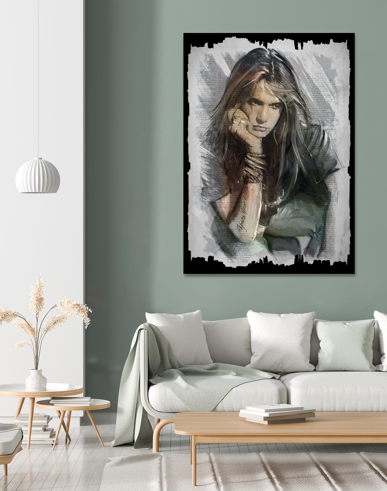 Sebastian Bach - Skid Row by Claudio Tosi on GIANT ART - blue digital painting