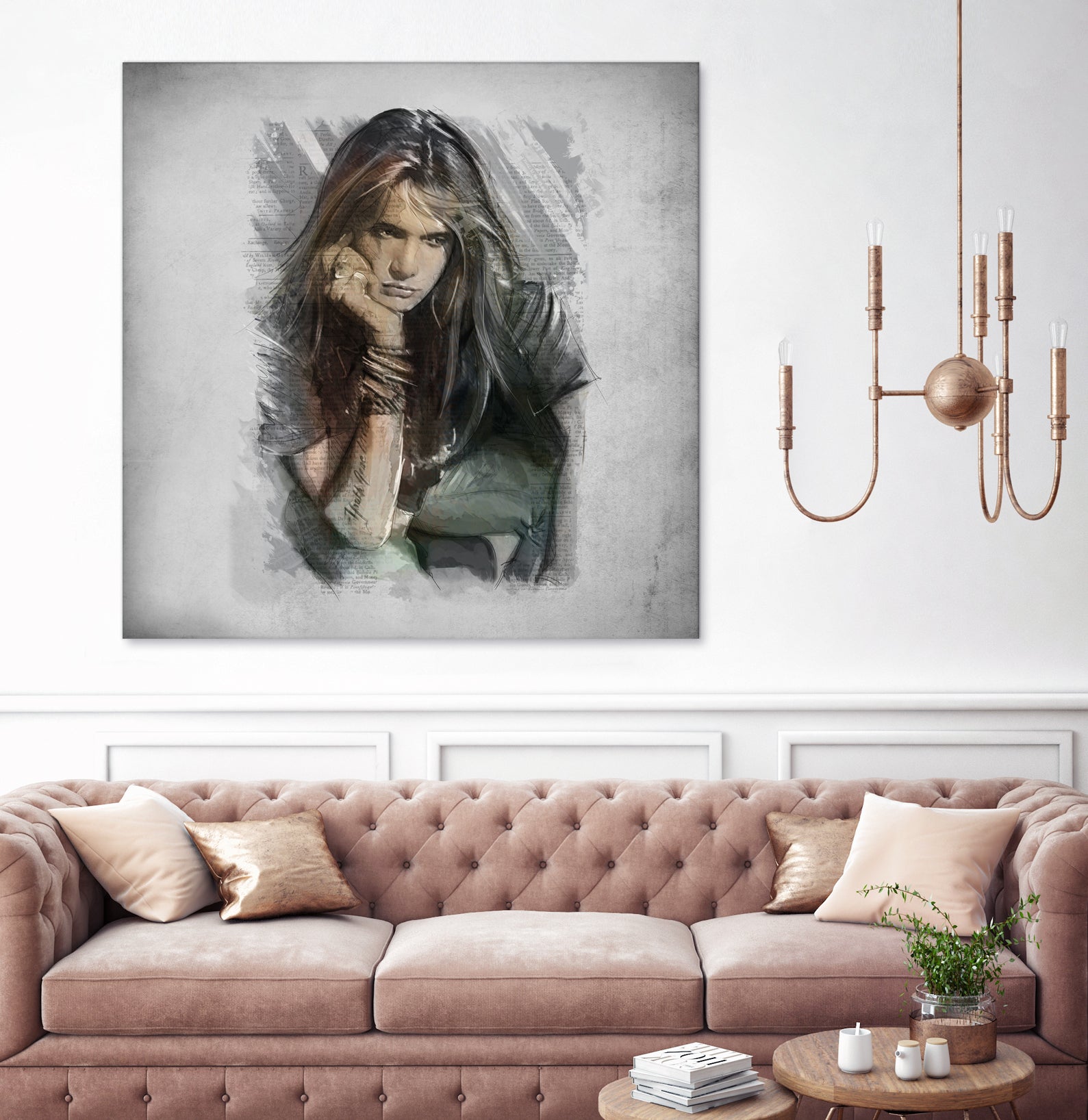 Sebastian Bach - Skid Row by Claudio Tosi on GIANT ART - blue digital painting