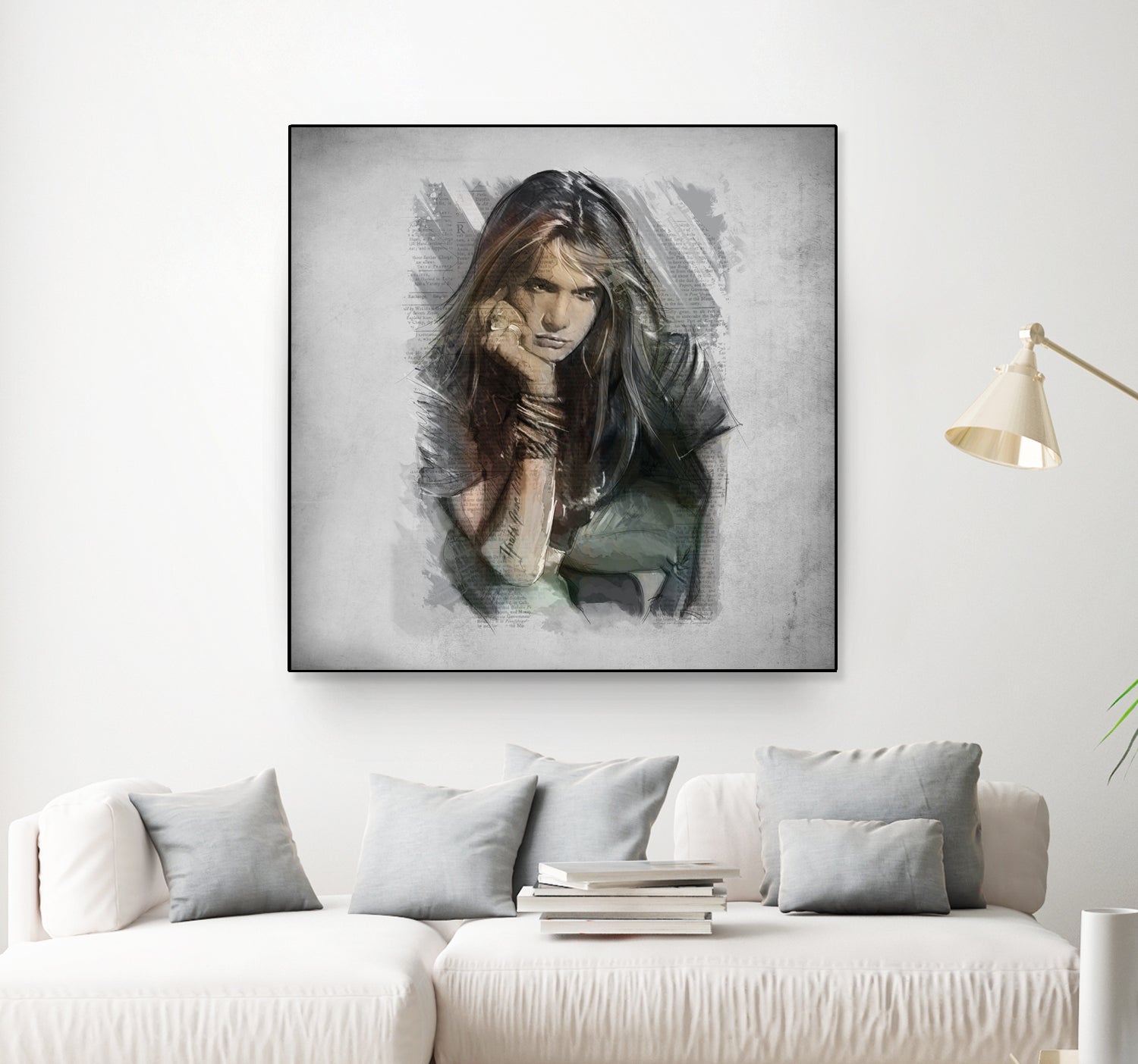 Sebastian Bach - Skid Row by Claudio Tosi on GIANT ART - blue digital painting