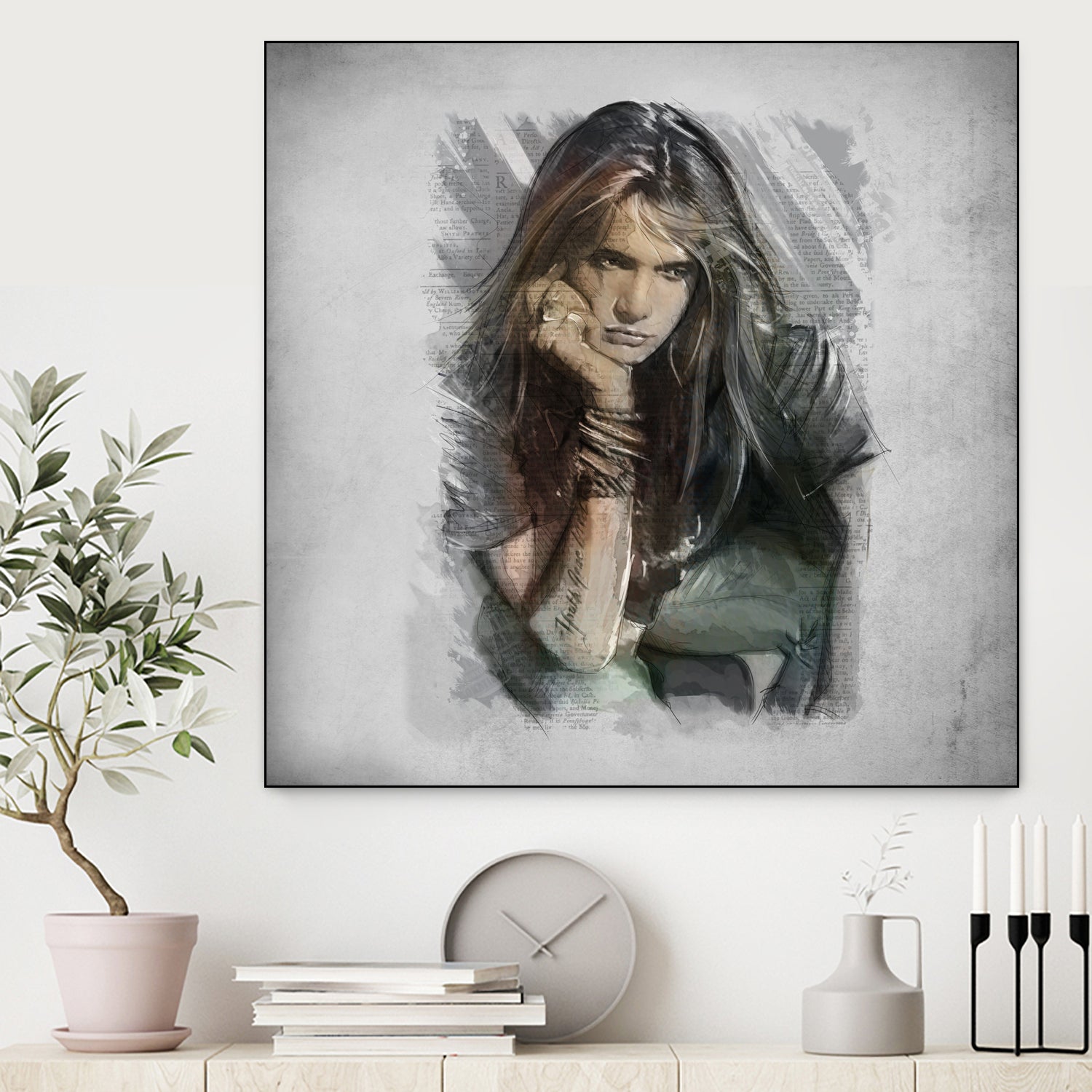 Sebastian Bach - Skid Row by Claudio Tosi on GIANT ART - blue digital painting