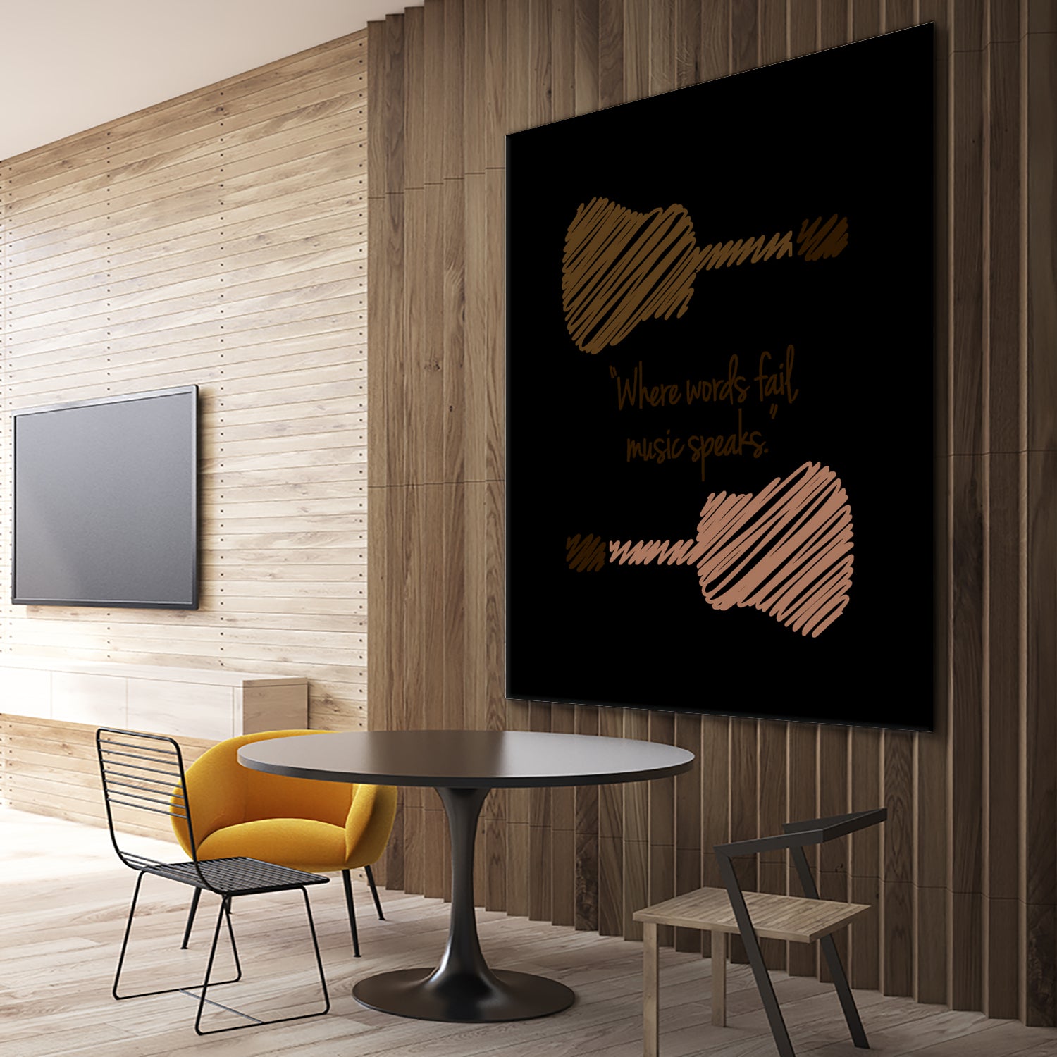 Where words fail, music speaks by Hans christian Andersen by Shawlin Mohd on GIANT ART - brown digital drawing