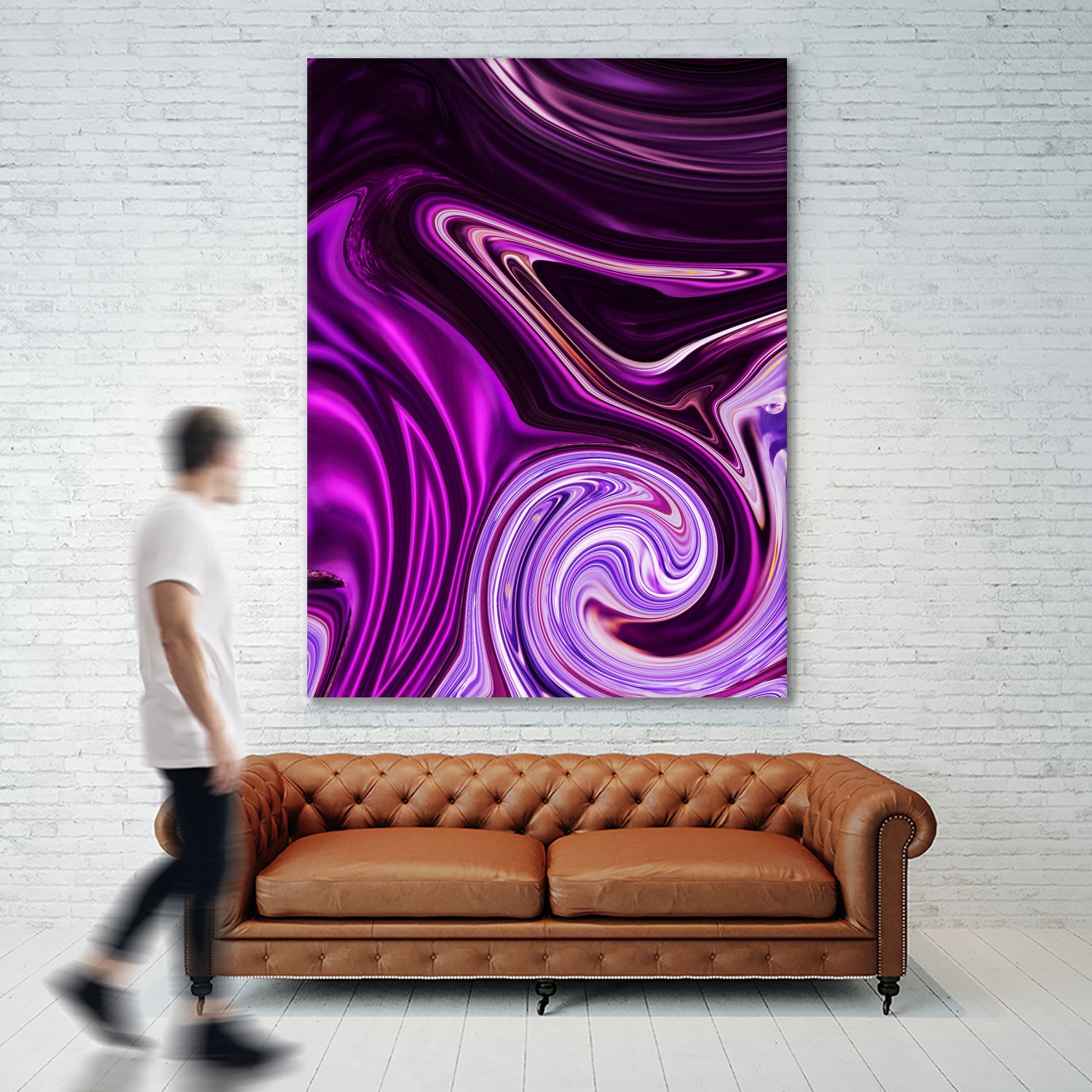 abstract waves by Haris Kavalla on GIANT ART - fuchsia photo illustration