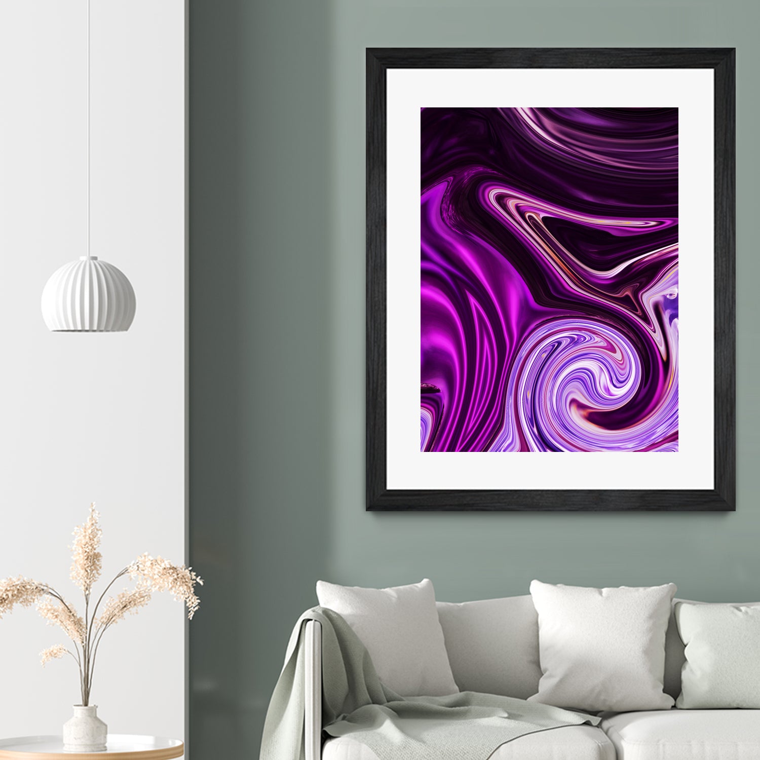 abstract waves by Haris Kavalla on GIANT ART - fuchsia photo illustration