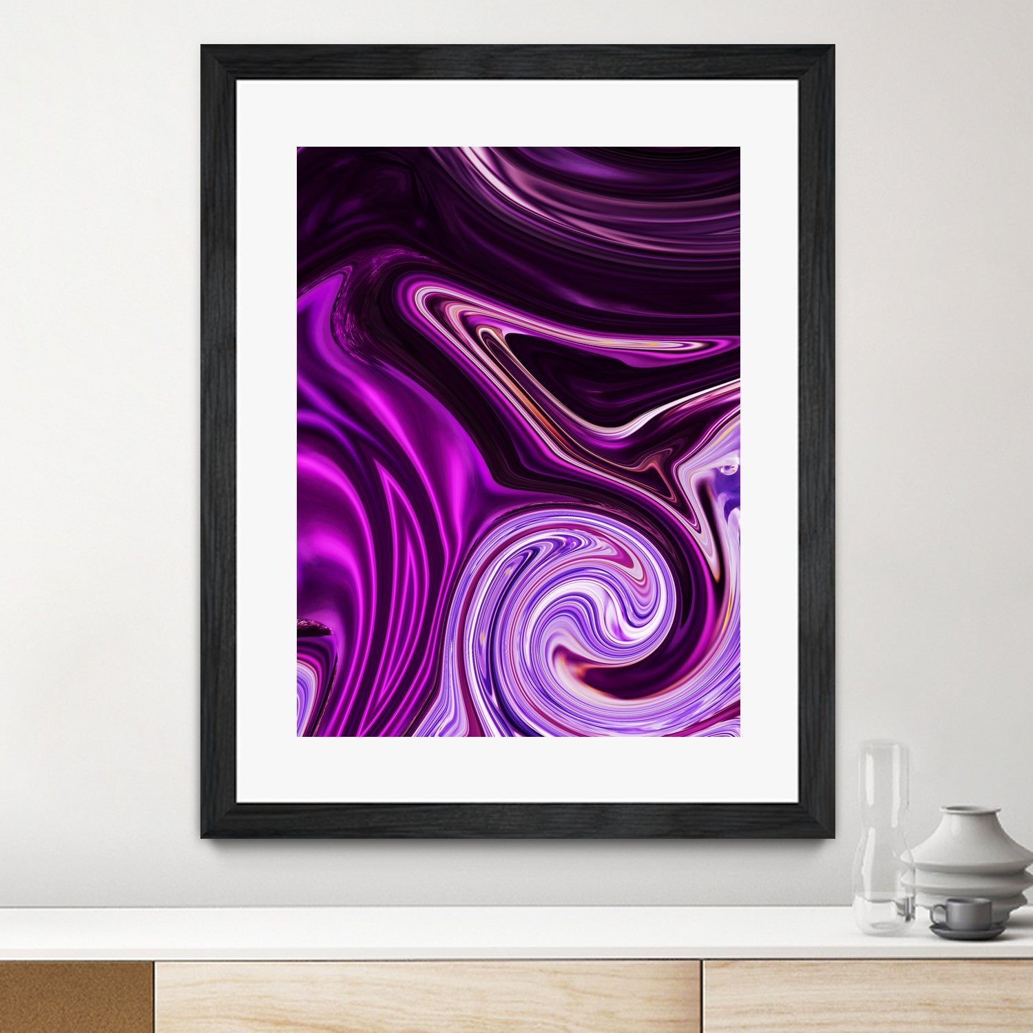 abstract waves by Haris Kavalla on GIANT ART - fuchsia photo illustration