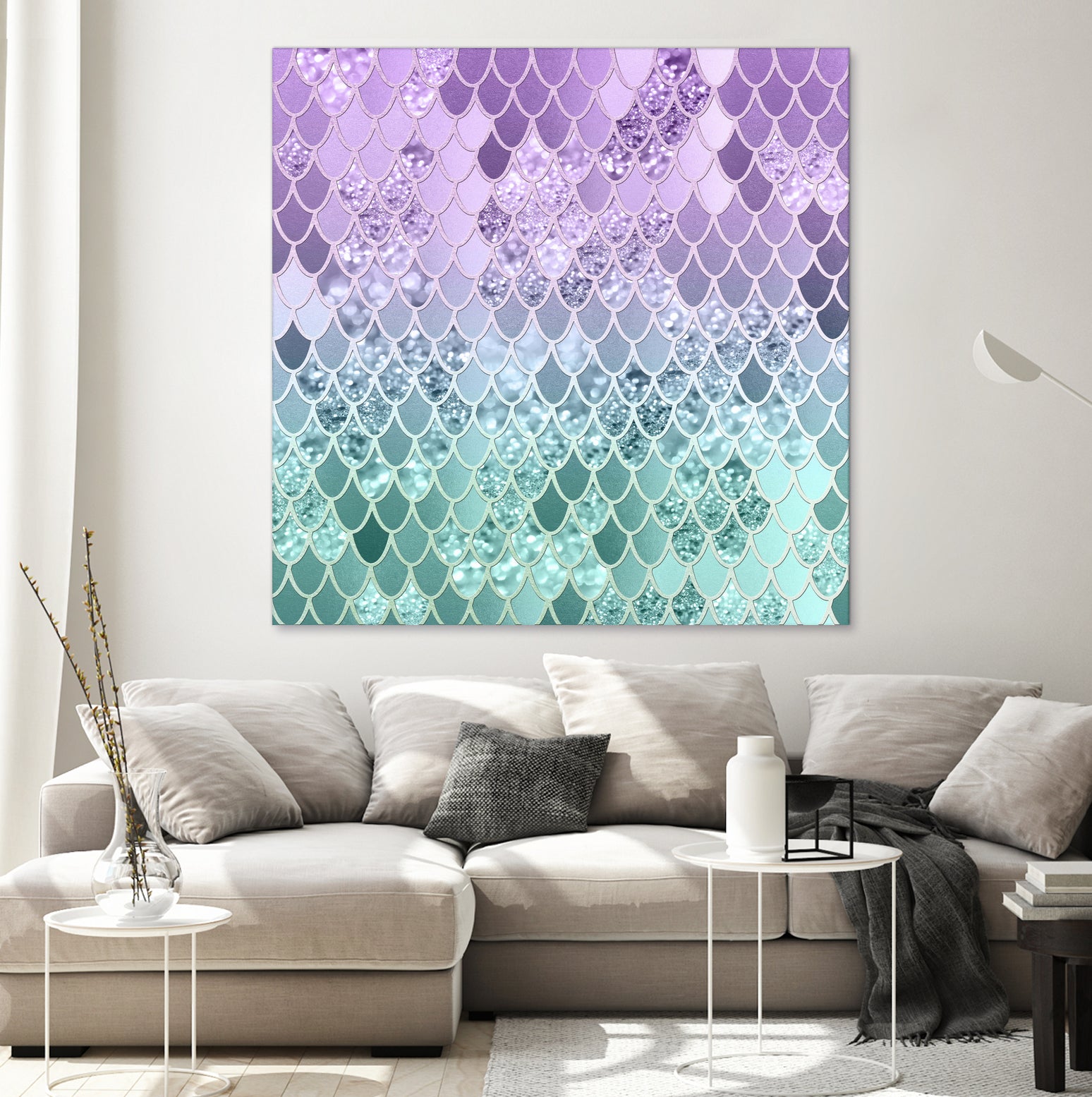 Mermaid Glitter Scales #1 #shiny #decor #art by Anita & Bella Jantz on GIANT ART - fuchsia photo illustration