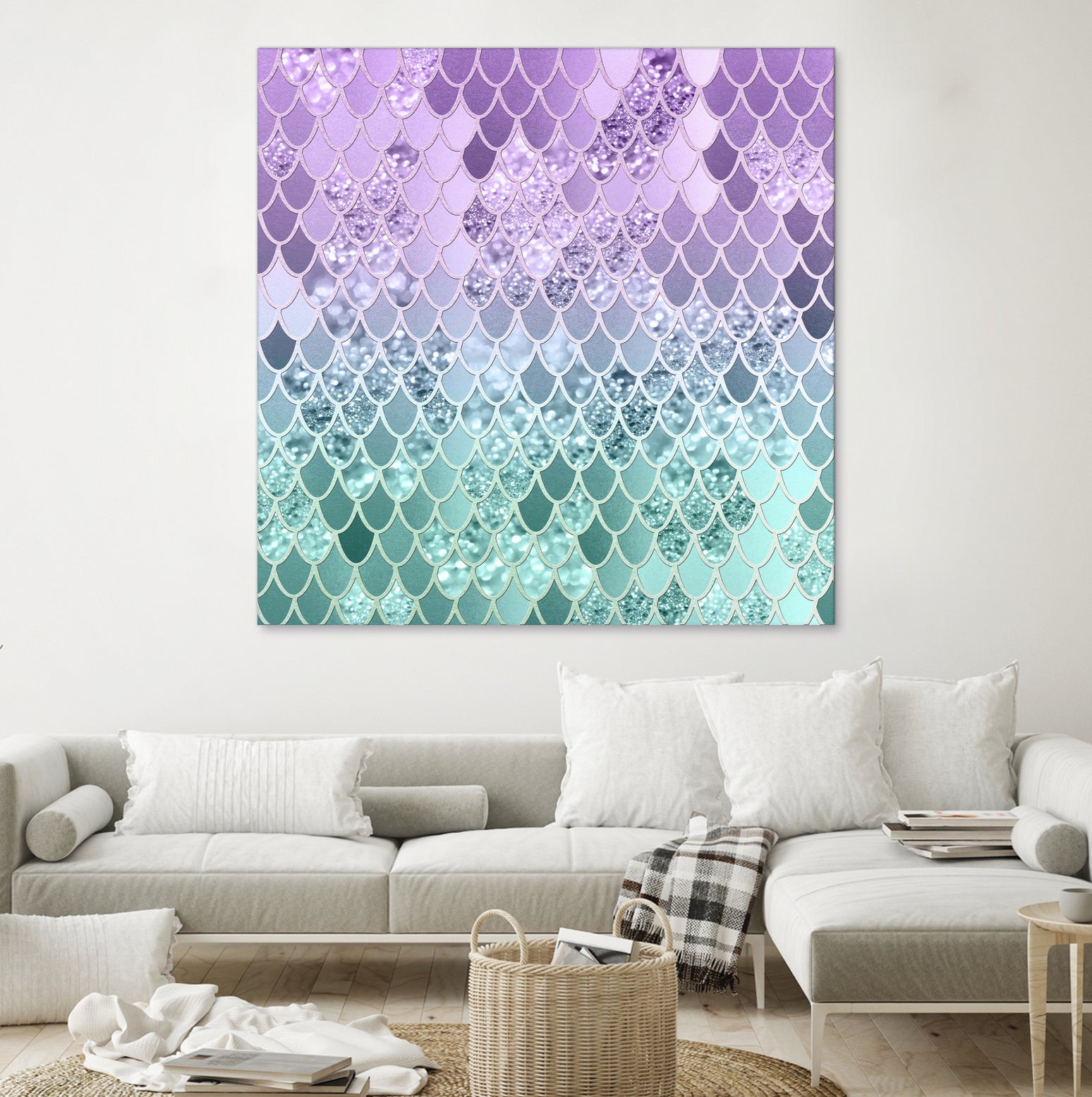 Mermaid Glitter Scales #1 #shiny #decor #art by Anita & Bella Jantz on GIANT ART - fuchsia photo illustration