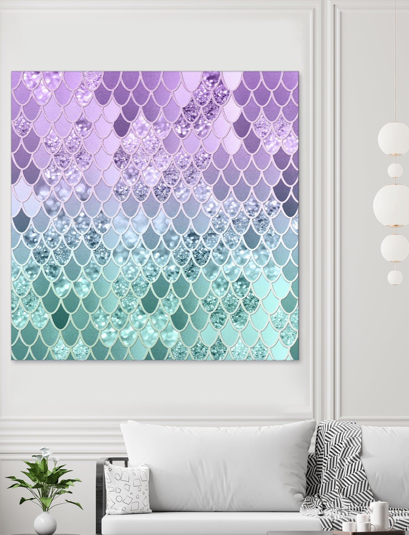 Mermaid Glitter Scales #1 #shiny #decor #art by Anita & Bella Jantz on GIANT ART - fuchsia photo illustration