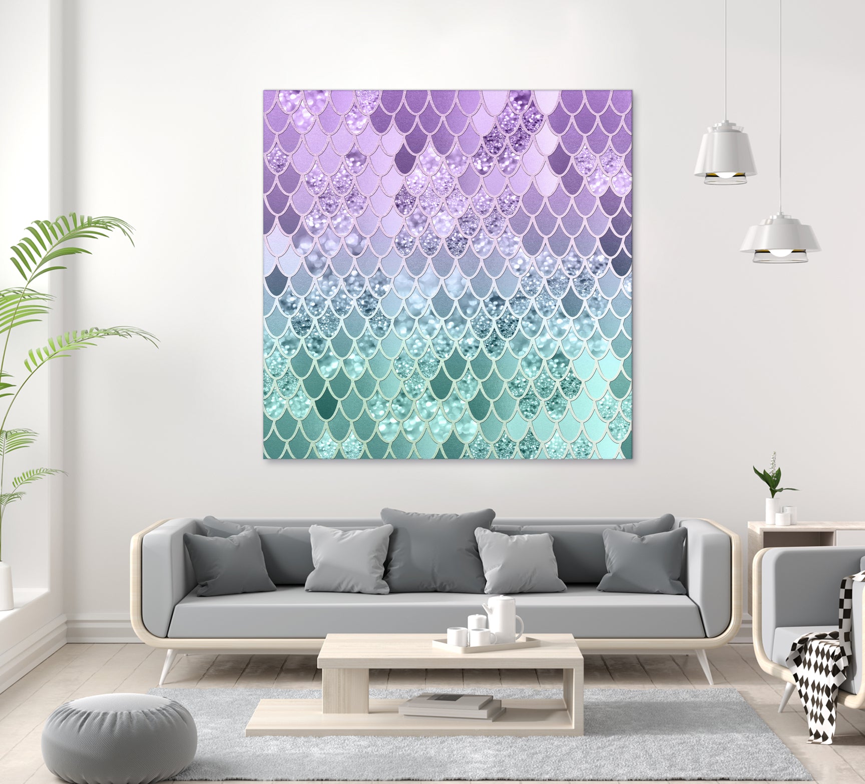 Mermaid Glitter Scales #1 #shiny #decor #art by Anita & Bella Jantz on GIANT ART - fuchsia photo illustration