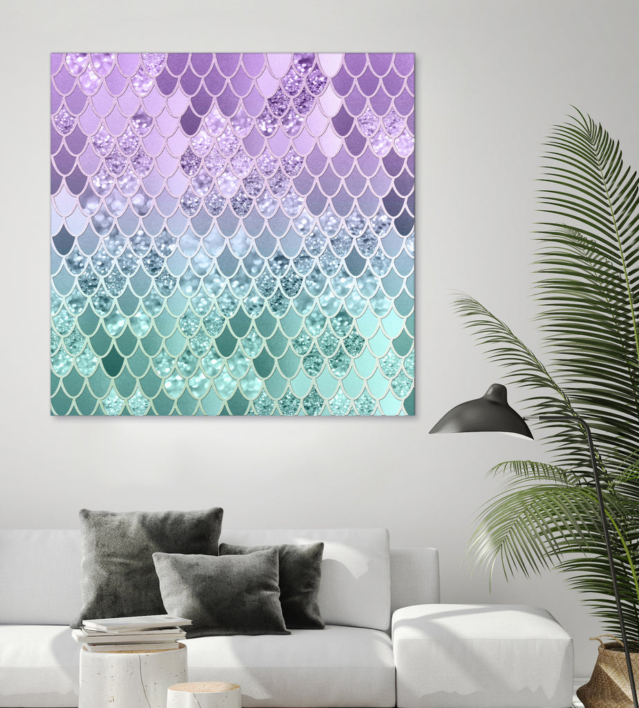 Mermaid Glitter Scales #1 #shiny #decor #art by Anita & Bella Jantz on GIANT ART - fuchsia photo illustration